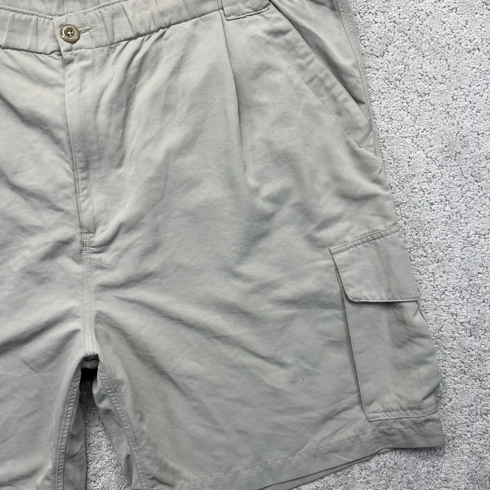 Simms Cargo Shorts Mens XXL Khaki Nylon Fishing Lightweight Utility‎ Gorpcore